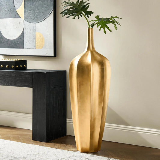 Z Gallerie Accolade Vase Home Decor Accessory Decorative Gold Floral Flowers Design Decoration Modern Plant Vase Luxurious Centerpieces Vases,summerwins,dorm essentials,dorm decor,dorm room decor