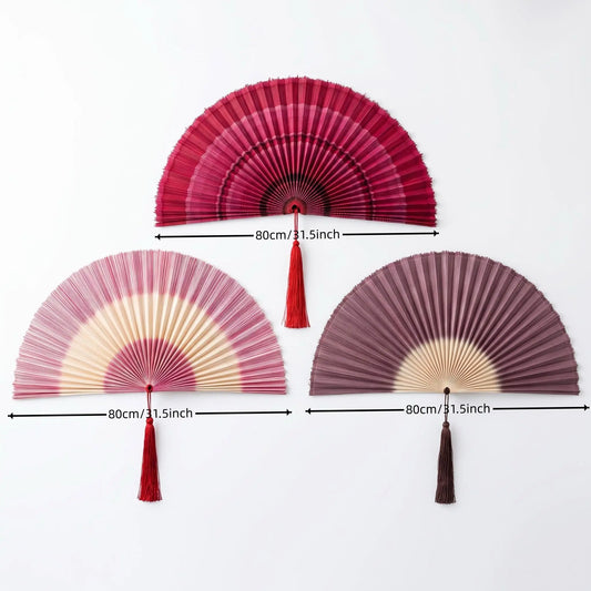 Large Hanging Fan, Decorative Folding Fan, Ultra Large Wall Mounted Fan, Bamboo Design, Home Decoration, Festival Gift, Living Room, Bedroom, Tea House, Hotel, Wedding, Coffee Shop