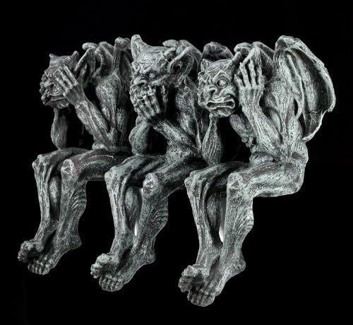 PTC 5 Inch Gargoyle See, Hear, Speak No Evil Shelf Sitters Statue Figurine