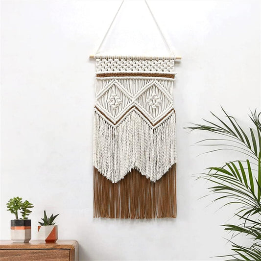 BMIDRUT Hanging Macrame Tapestry Dream Catchers Hand Woven Tapestries Boho Wall Art Decor Home Wall Decor Wall Pediment