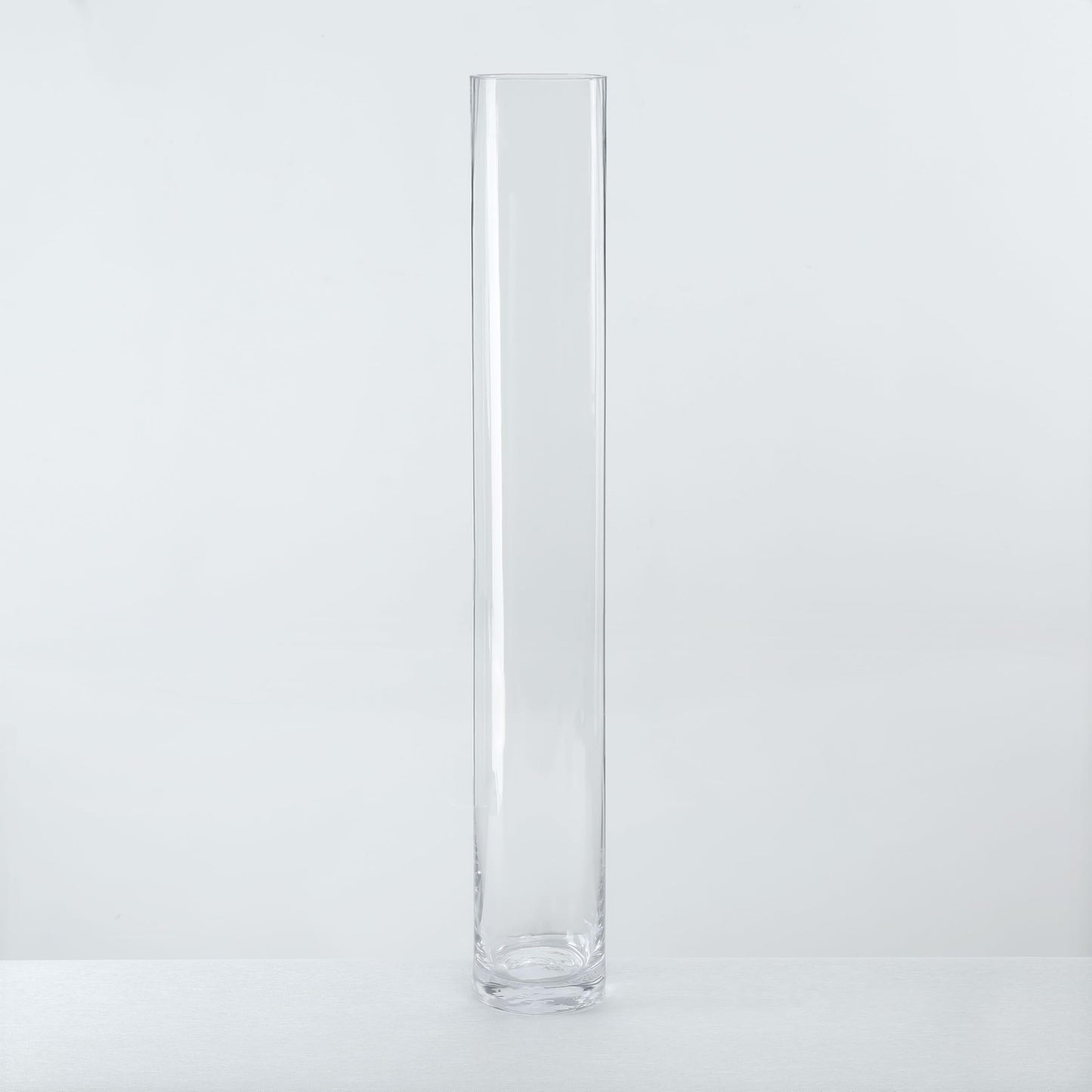 CYS Excel Clear Glass Cylinder Vase (H:12" D:4") | Multiple Size Choices Glass Flower Vase Centerpieces | Hurricane Floating Candle Holder