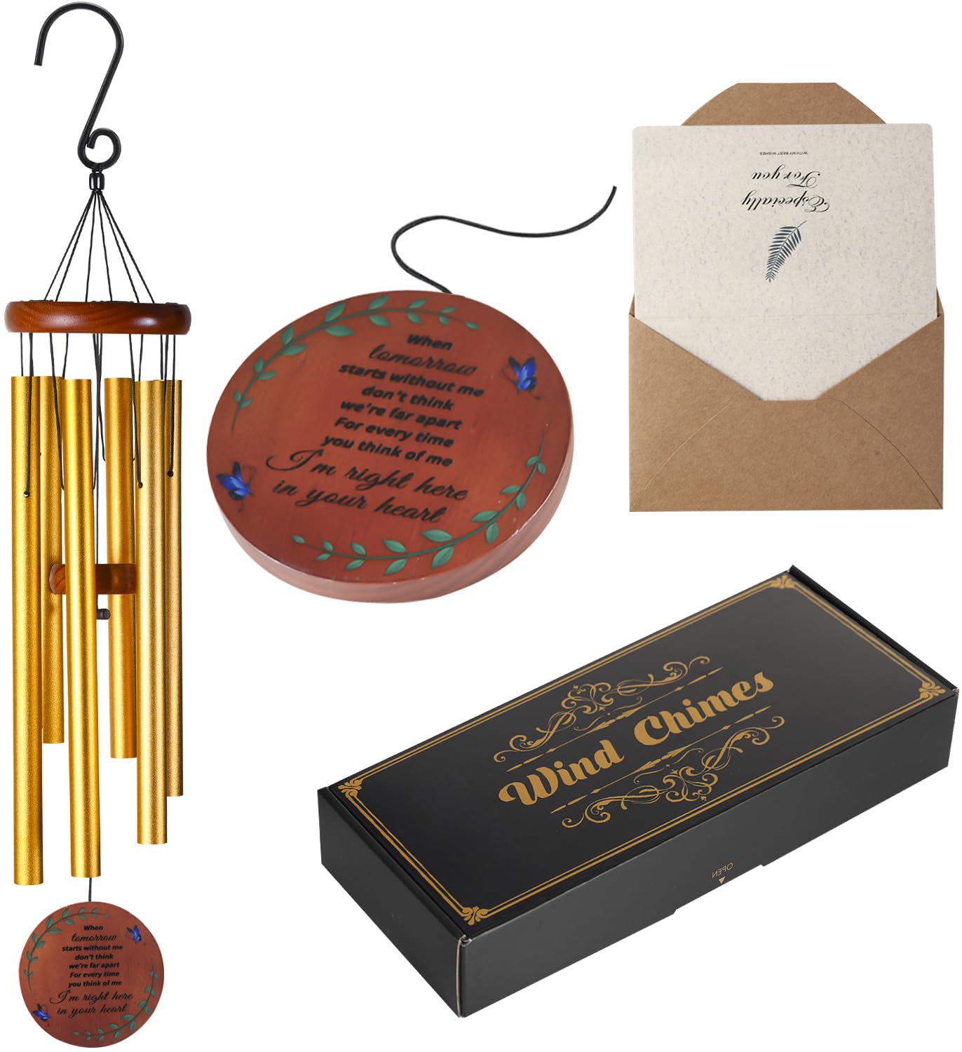 Memorial Wind Chimes, Sympathy Gift for Loss of Loved One, Outdoor Garden