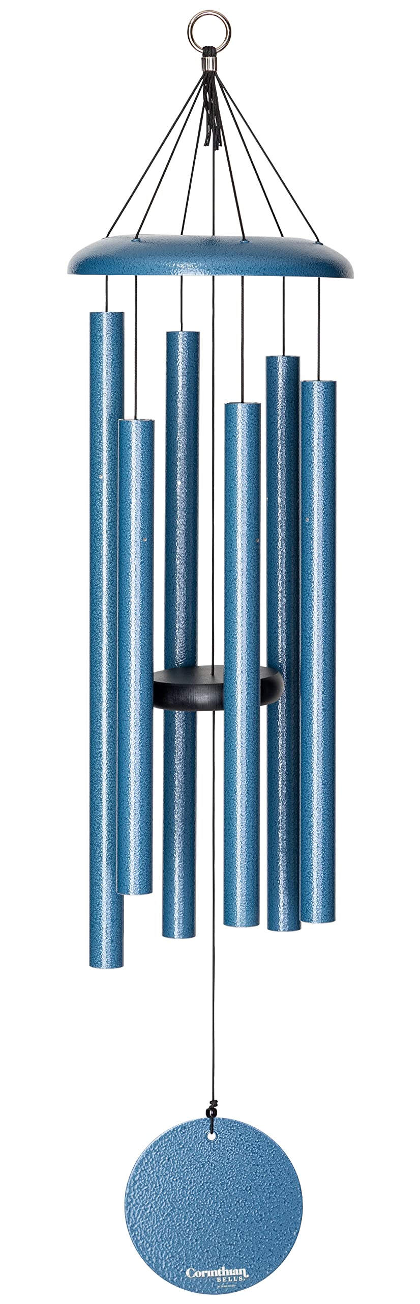 Corinthian Bells 36 Inch Black Large Metal Wind Chimes for Outside, Modern Outdoor Wind Chime, Made in USA