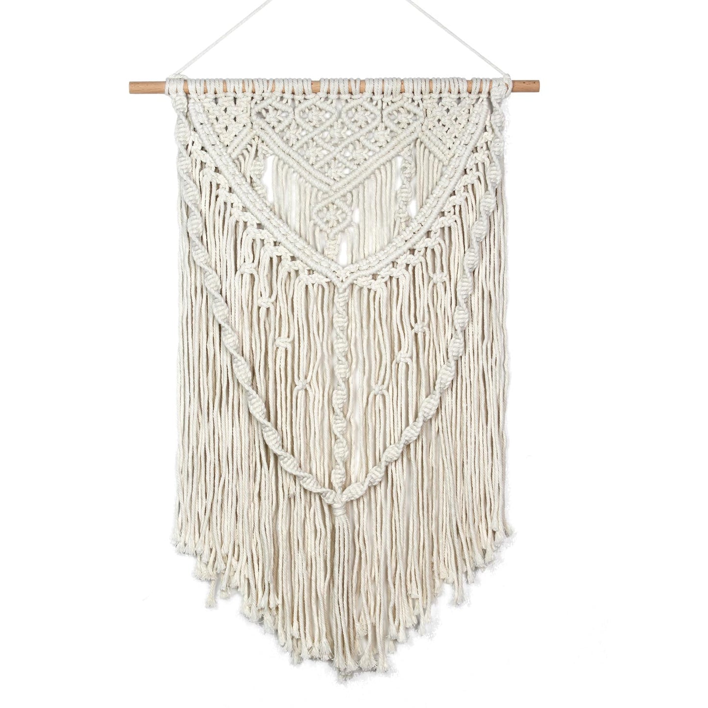 JONKASIPA Macrame Woven Wall Hanging, Bohemian Tassel Decor