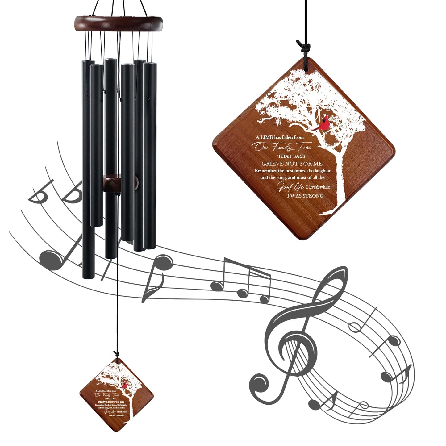 Memorial Wind Chimes for Outside, 36" Memorial Gifts for Loss of Loved One