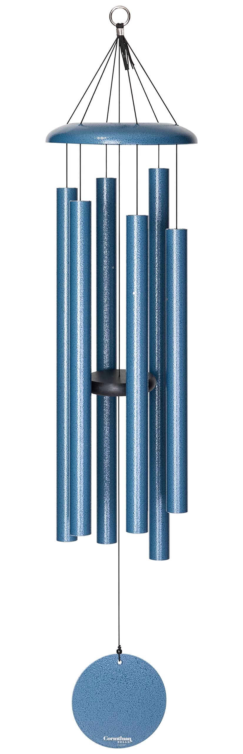 Corinthian Bells 44 Inch Black Large Deep Tone Wind Chimes for Outside, Modern Metal Wind Chime, Made in USA
