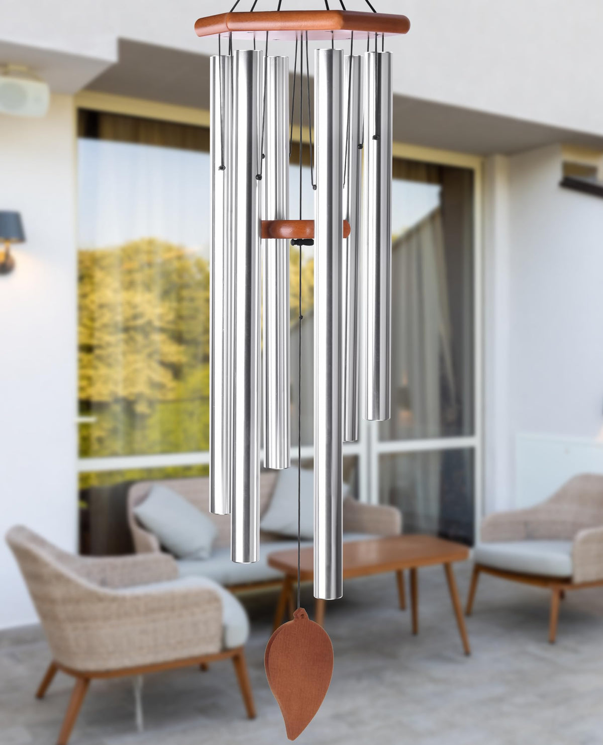38" Sympathy Wind Chimes for Outside Deep Tone, Memorial Loss of a Loved, Large Wind Chimes with 6 Thicken Tubes & Hook, Outdoor Souvenir Mother, Garden Decor