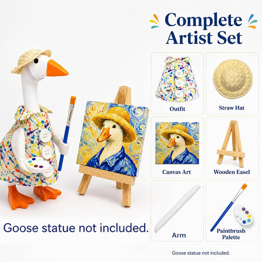 7 Inch Desk Goose Painter Outfit, Artist Cloth Set