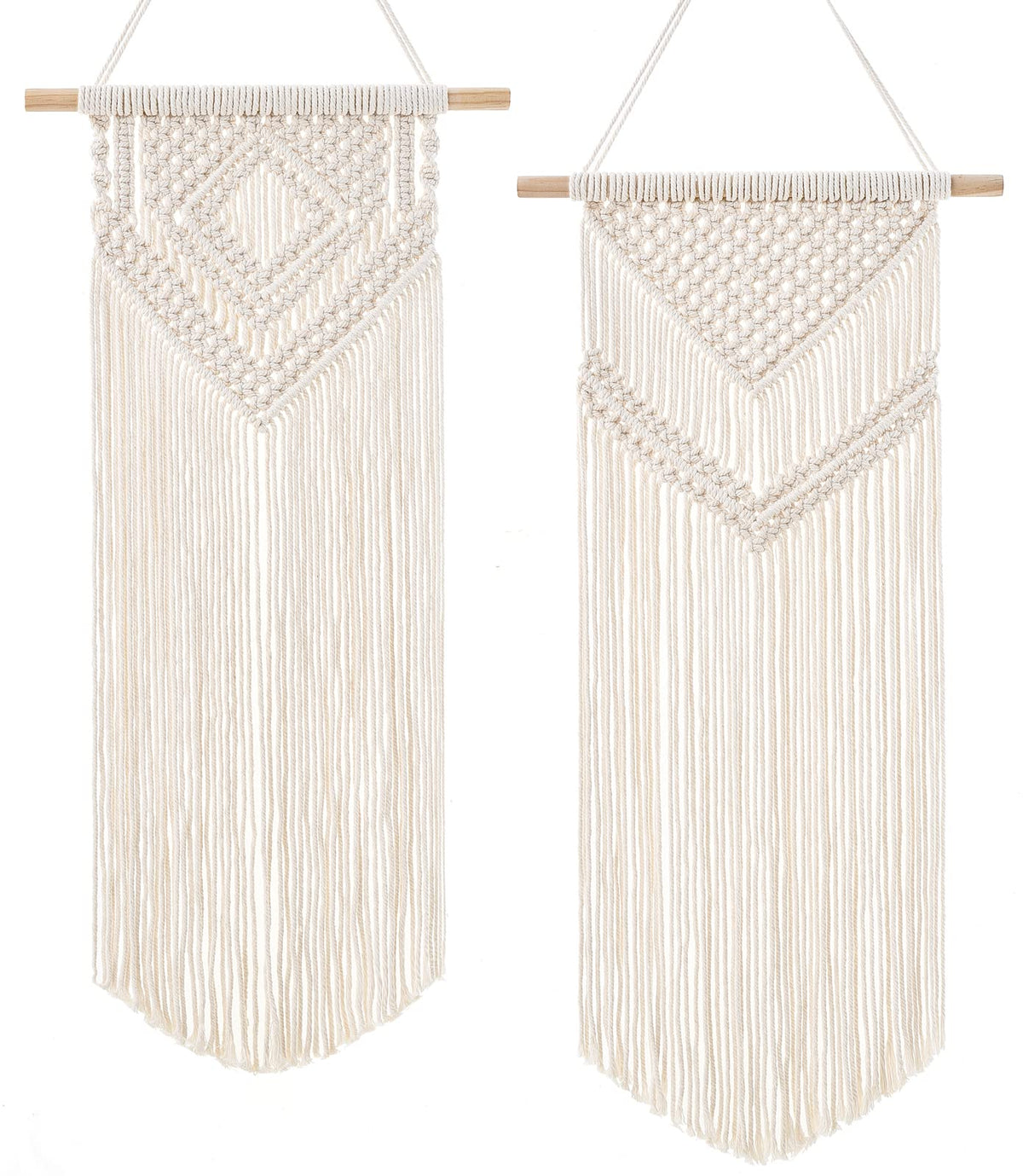 Dahey 2Pcs Macrame Wall Hanging Boho Tapestry Wall Art Bedroom Decor,Medium