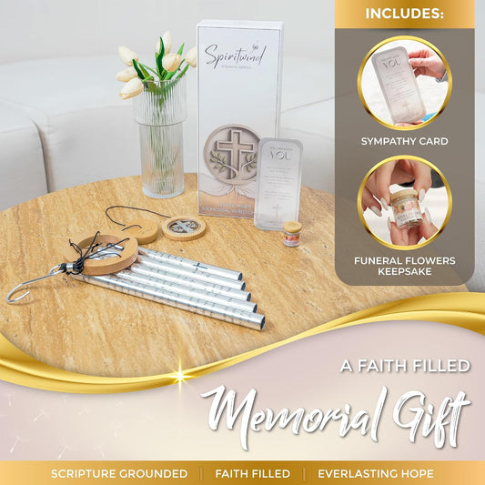 Living Hope Christian Memorial Wind Chimes for Loss of Loved One (32")