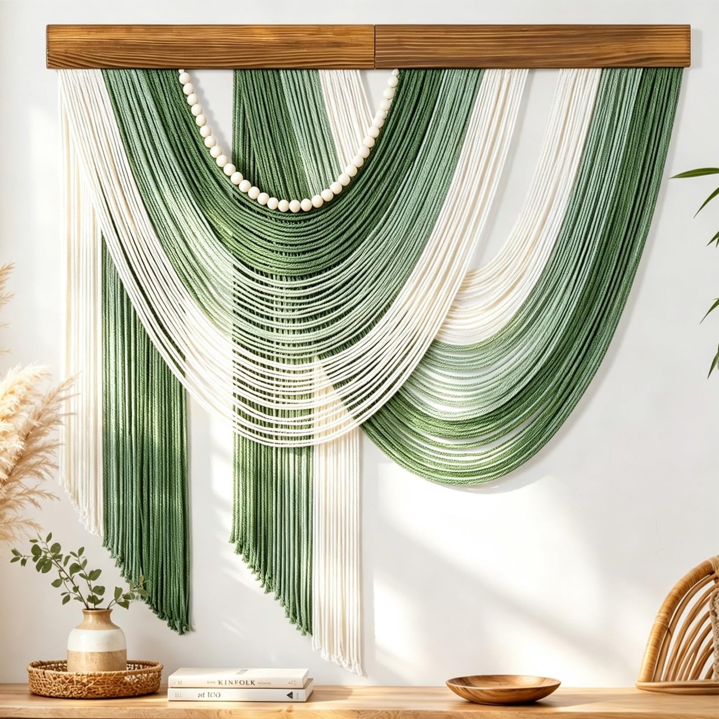 MEIVINES Large Macrame Wall Hanging Boho Tapestry Macrame Wall Art Decor