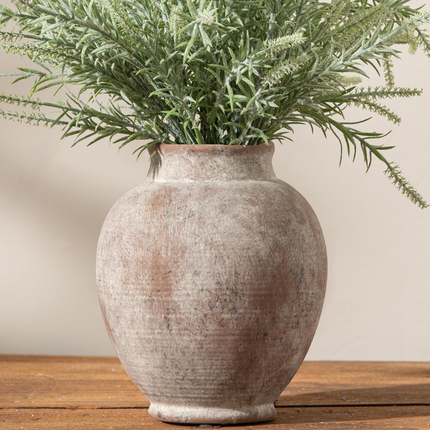Ceramic Flower Vase, Large Flower Vase Tall Rustic Farmhouse Decorative Vase Floral Pottery Vases for Home Decor Table Living Room Entryway Mantel Bedroom Bathroom Kitchen - 11" W