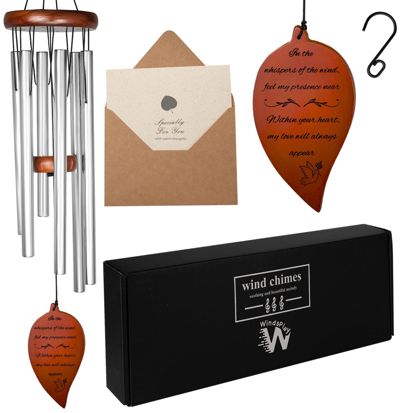 Best Memorial Wind Chimes for Outside - 32.5" Sympathy Wind Chimes Memorial Gifts for Loss of Loved One - in Remembrance Gifts - Best Bereavement Gift Idea for Loss of Loved One - Unique Funeral Gift