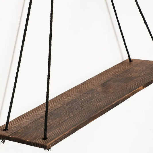 Bohemian Floating Shelves Set, Handwoven Paper Towel Holder, Single Layer Wood Board Storage Rack, Wall Mount Decor for Living Room Bedroom Office, Wooden Wall Shelf, Wall Mounted Shelf