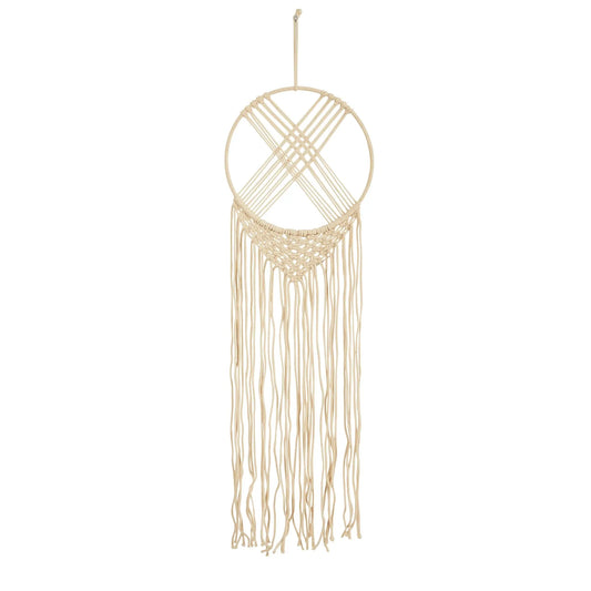 30x10in Handcrafted Macrame Wall Hanging - Artisans Craft Boho Chic Rustic Decor, Unique Room Decor Woven Dreamcatcher, Living Room Wall Art