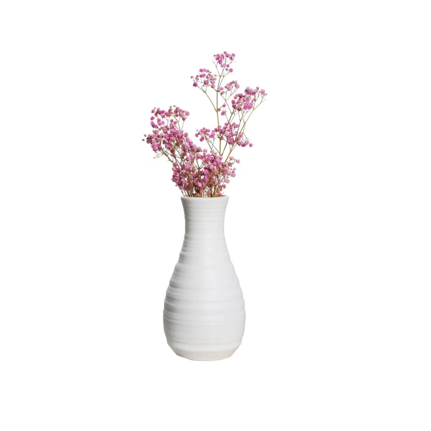 2PCS Composite Plastics Flower Vase, Unbreakable Ceramic Look Vase for Home Decor Centerpieces, Arranging Bouquets