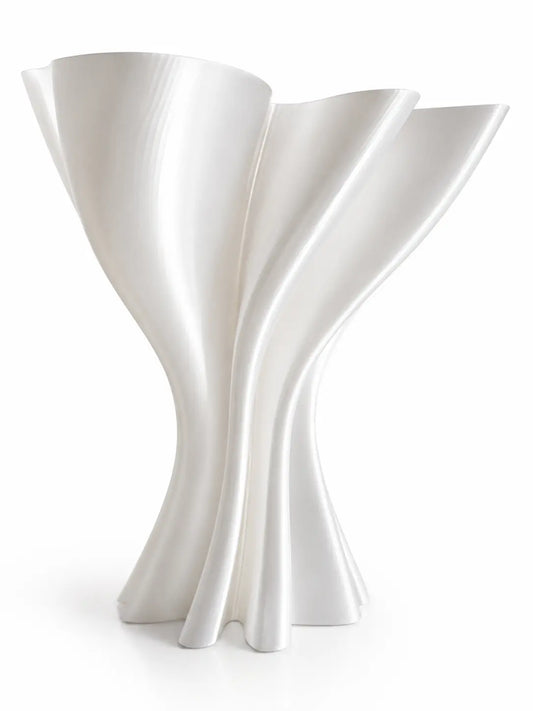 Realistic Plastic Elegant Silver Vase with Floral Design - Home Decor Items for Living Room Decor, Bouquet Display