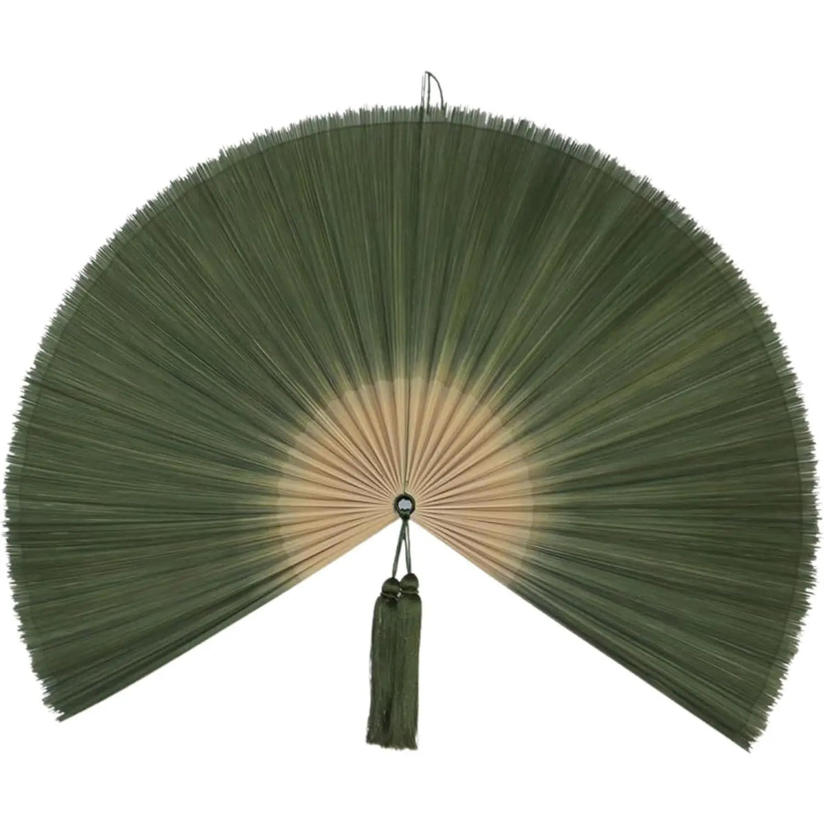 40-in Red Brown Bamboo Wall Fan - Japanese Hangable Unique Decor, Large Oriental Indoor Furniture Hanging Accent for Above Bed Headboard, Dresser