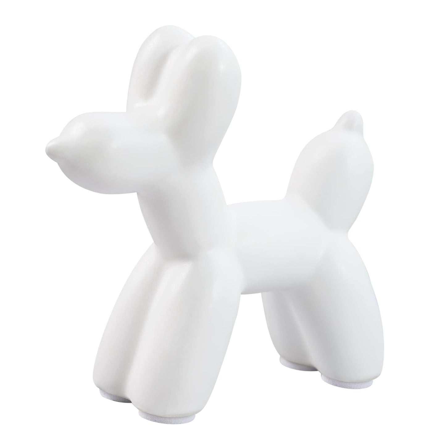 Notakia Cute Ceramics Pink Balloon Dog Statue Crafts Living Room Desktop Decorations,Handmade Modern Small Ceramic Animal Statue Ornament Home Decor Accents (Pink Balloon Dog)