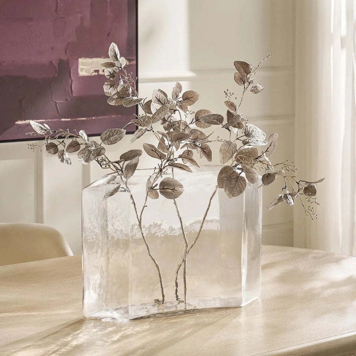 Z Gallerie Studio 19.5" Wide Decorative Vase - Modern Art House Decor for Flower Display & Room Centerpieces, Vase For Flowers, Flower Vases For Centerpieces