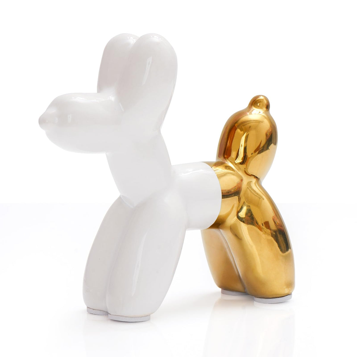Notakia Cute Ceramics Pink Balloon Dog Statue Crafts Living Room Desktop Decorations,Handmade Modern Small Ceramic Animal Statue Ornament Home Decor Accents (Pink Balloon Dog)
