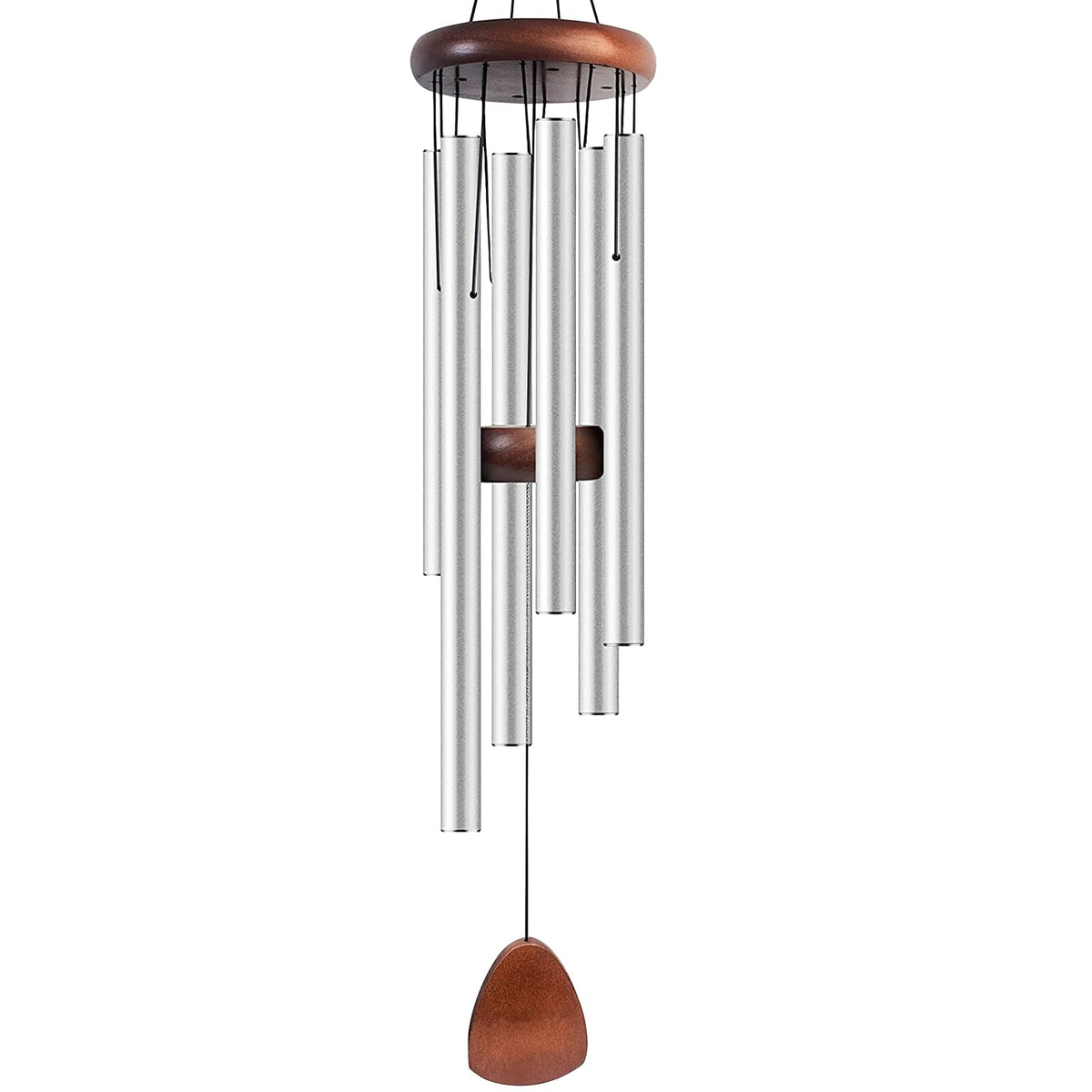 37 Inch Blue Aluminum Wind Chimes, Outdoor Garden