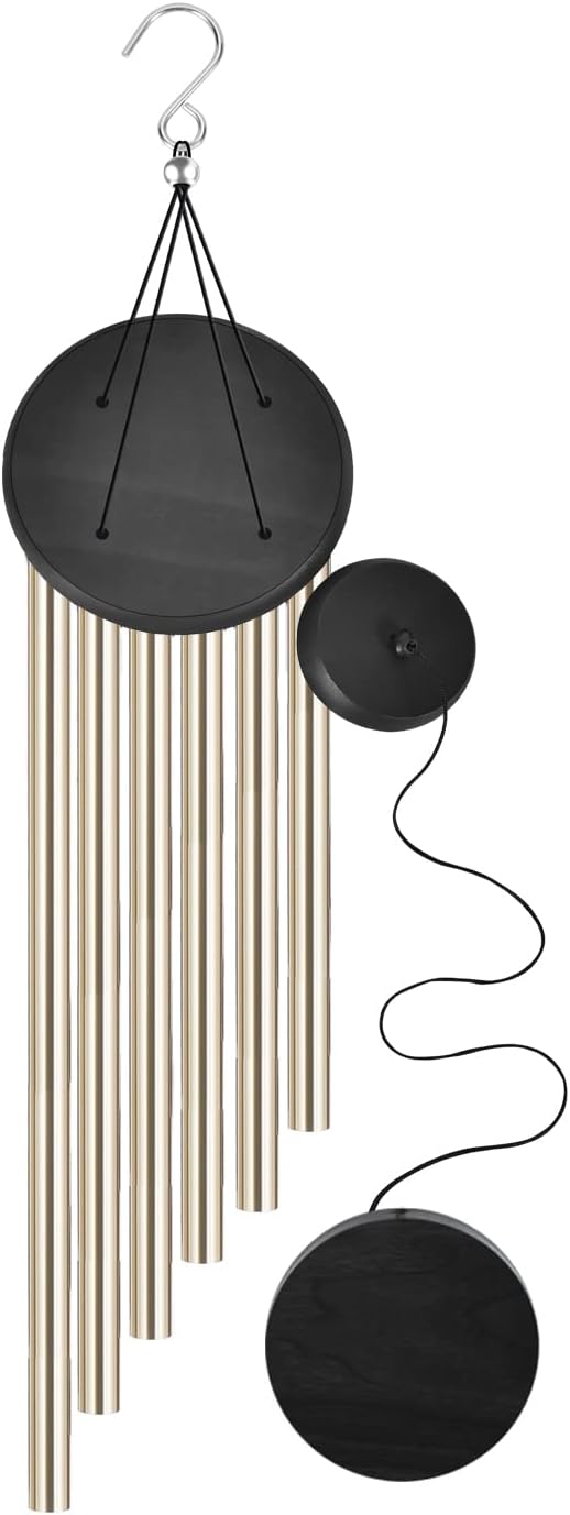 Memorial Wind Chimes Outdoor with 6 Aluminum Alloy Tubes and Hook, Wind Chimes for Home Decor Garden Patio Outdoor