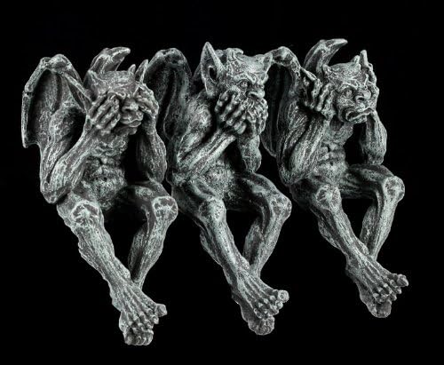 PTC 5 Inch Gargoyle See, Hear, Speak No Evil Shelf Sitters Statue Figurine