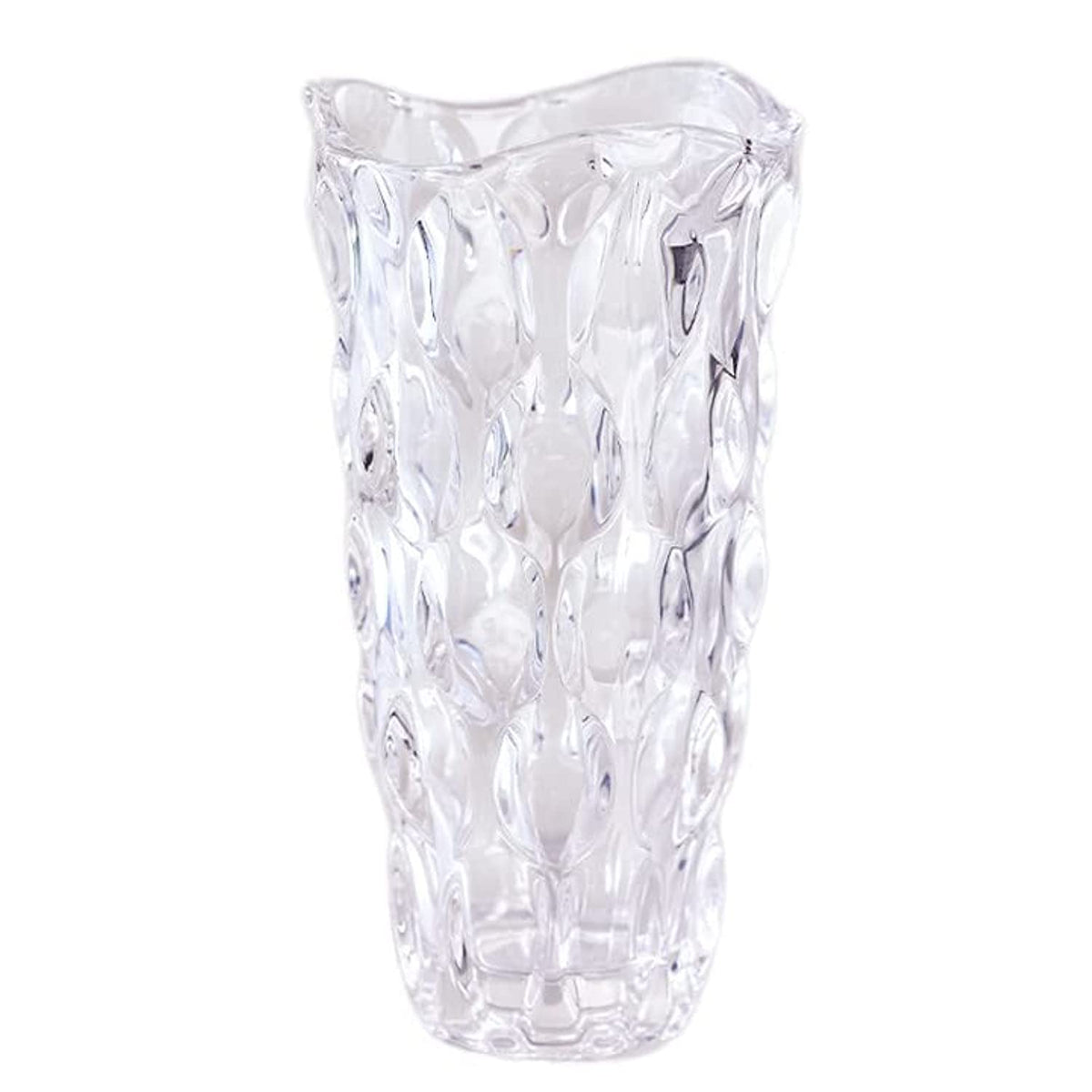 Heavy Glass Flower Vase Thickened 3.5lb 9.5inch Sparkle vase Bohemian Style, for Centerpieces,Wedding,Perfect Home Decor (Sparkle)