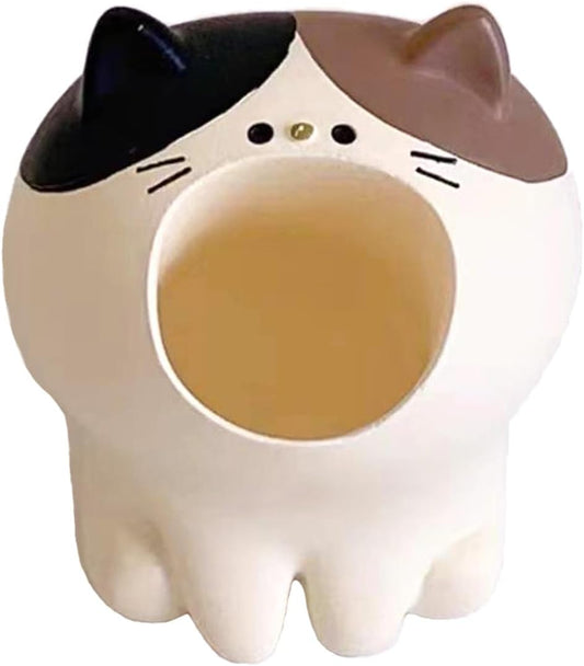 LINFANG Diamond Art Tool Desktop Trash Can Ornament Cute Tool, Diamond Painting Accessories, Diamond Art Kit for Adults, Creative Mini Garbage Can, Small Storage | Ideal for Diamond Work (Cat)