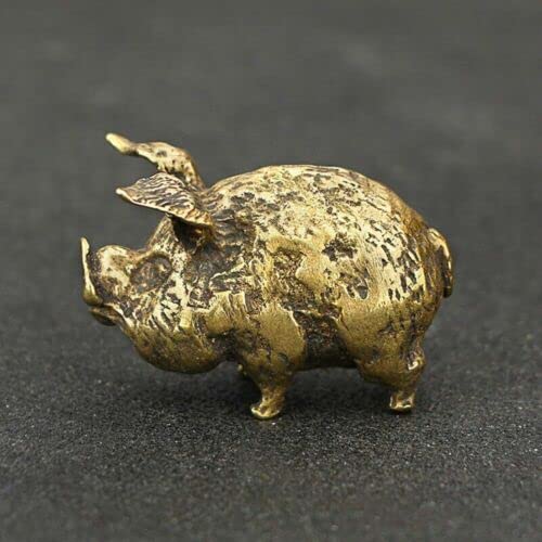 TEAMWILL Small Brass Metal Statue Ornament Animal Figurines Figurine House Decoration 1PC (Big Octopus（1PC）)