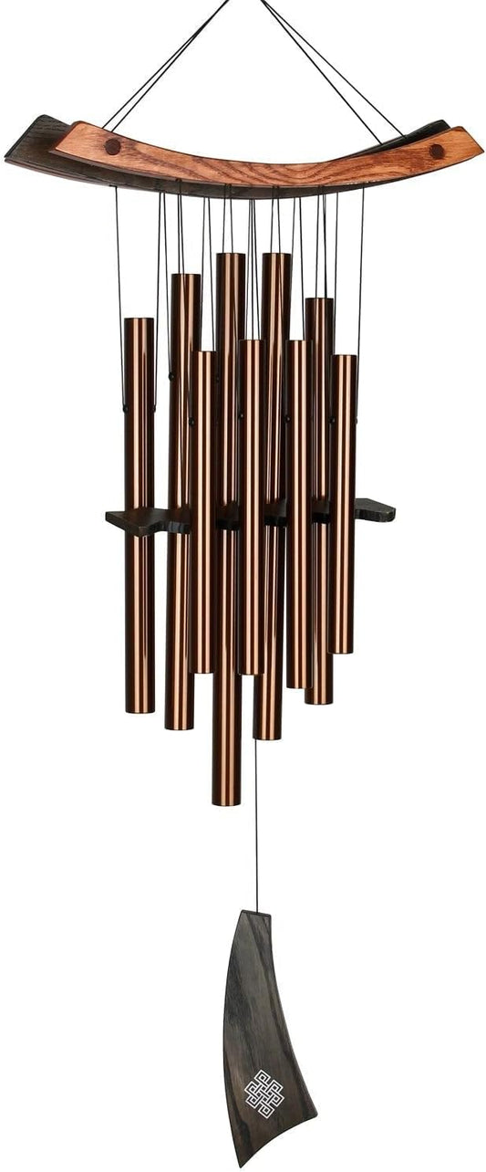 Woodstock Chimes Eastern Energy Healing Wind Chime for Outside 34" Medium Bronze, Harmonic Light Sound, Outdoor Decor for Patio, Porch, Garden HCBR