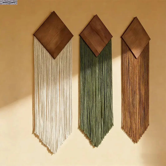 Handmade Macrame Wall Hanging Woven Tapestry - Dip Dyed Boho Home Accessory, Unique Aesthetic House Decor, Modern Rustic Room Decorations Gift for Bedroom, Living Room