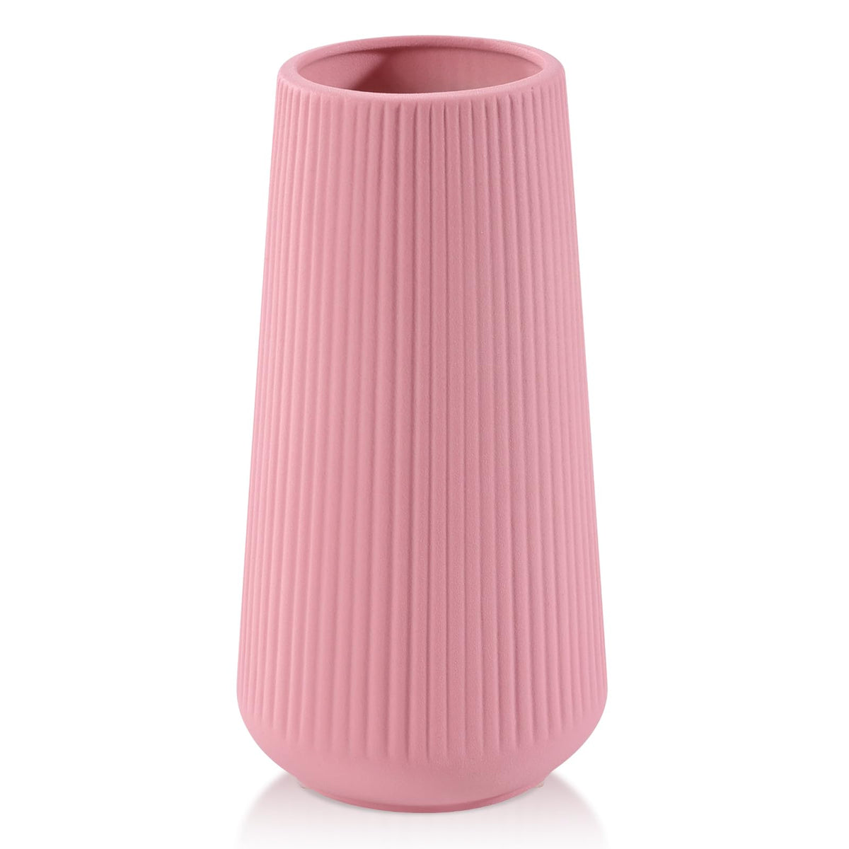 Gradient Pink Ceramic Vase, GUKJOB Small Cute Flower Vase for Pampas Grass, Home, Living Room, Dining Table, Farmhouse, Office Decor, Bedroom, Table, and Kitchen Shelf (Gradient Pink)