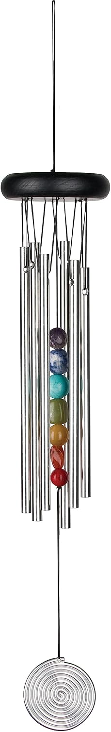 Woodstock Chimes Signature Collection, Woodstock Chakra Chime, 17'' Bronze Eastern Energies Wind Chimes for Outdoor, Patio, Home Garden Decor (CC7BR)