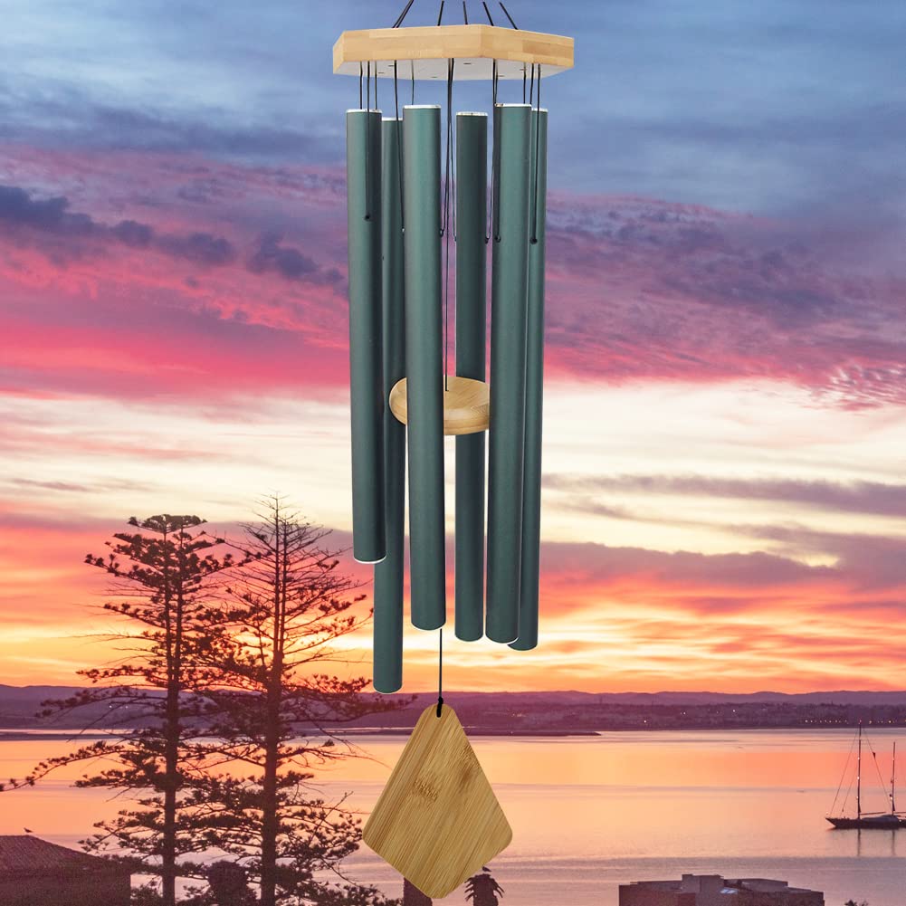 Memorial Wind Chimes 30 inch Black Deep Tone Sympathy Gift Patio Porch Home