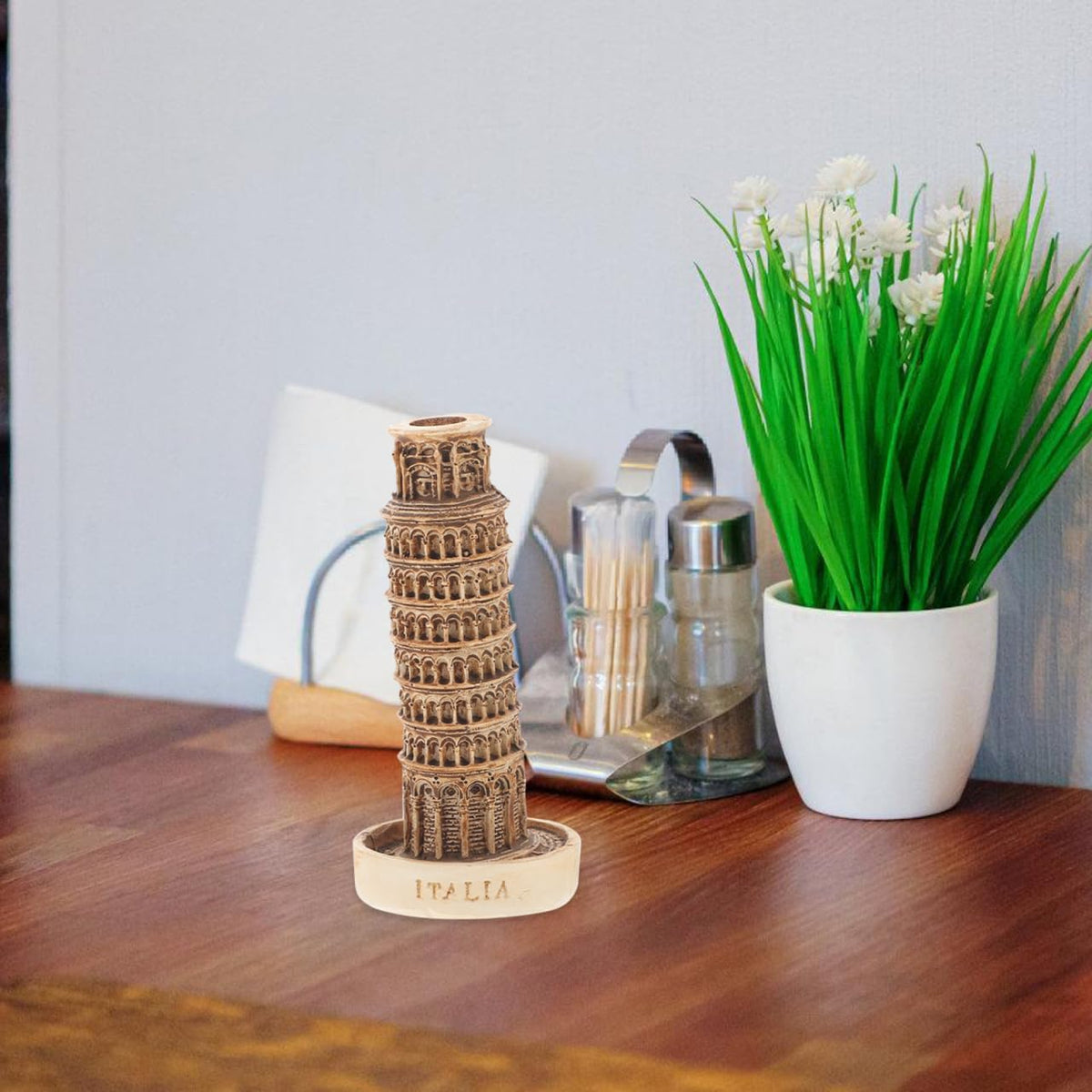 Zerodeko Mini Leaning Tower of Pisa Model Architectural Decor Model for Home Decor Desktop Ornament Micro Landscape Building Statue for Office Living Room Shelf Display