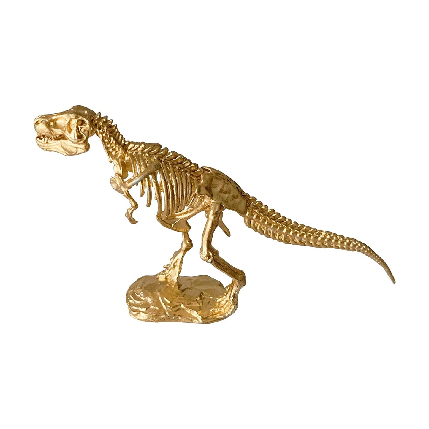 Gold Dinosaur Figurine Home Decor, Solid Metal Centerpiece Decoration, Mini Dinosaur Ornament Animal Desk Figurines for Home Office Desktop