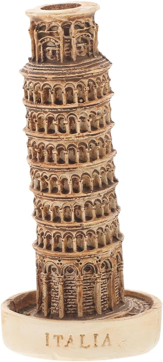 Zerodeko Mini Leaning Tower of Pisa Model Architectural Decor Model for Home Decor Desktop Ornament Micro Landscape Building Statue for Office Living Room Shelf Display