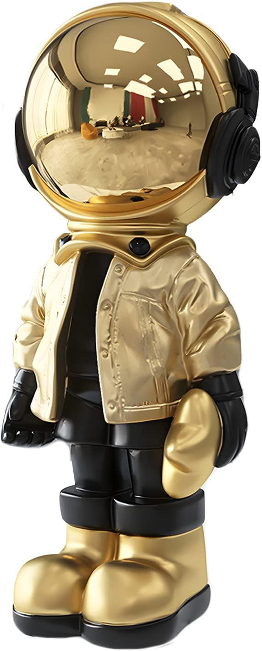 Dosker Astronaut Statue, Spaceman Sculpture Polyresin Figurine Gold