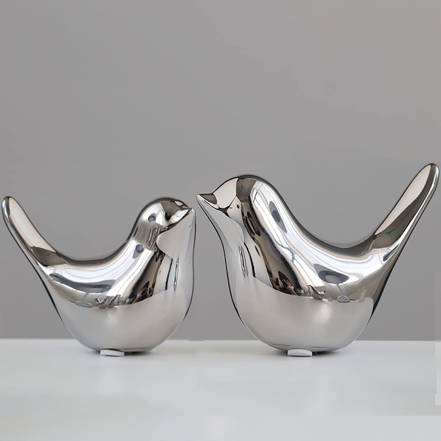 FANTESTICRYAN Small Birds Statues Home Decor, Modern Style, Black, S&L