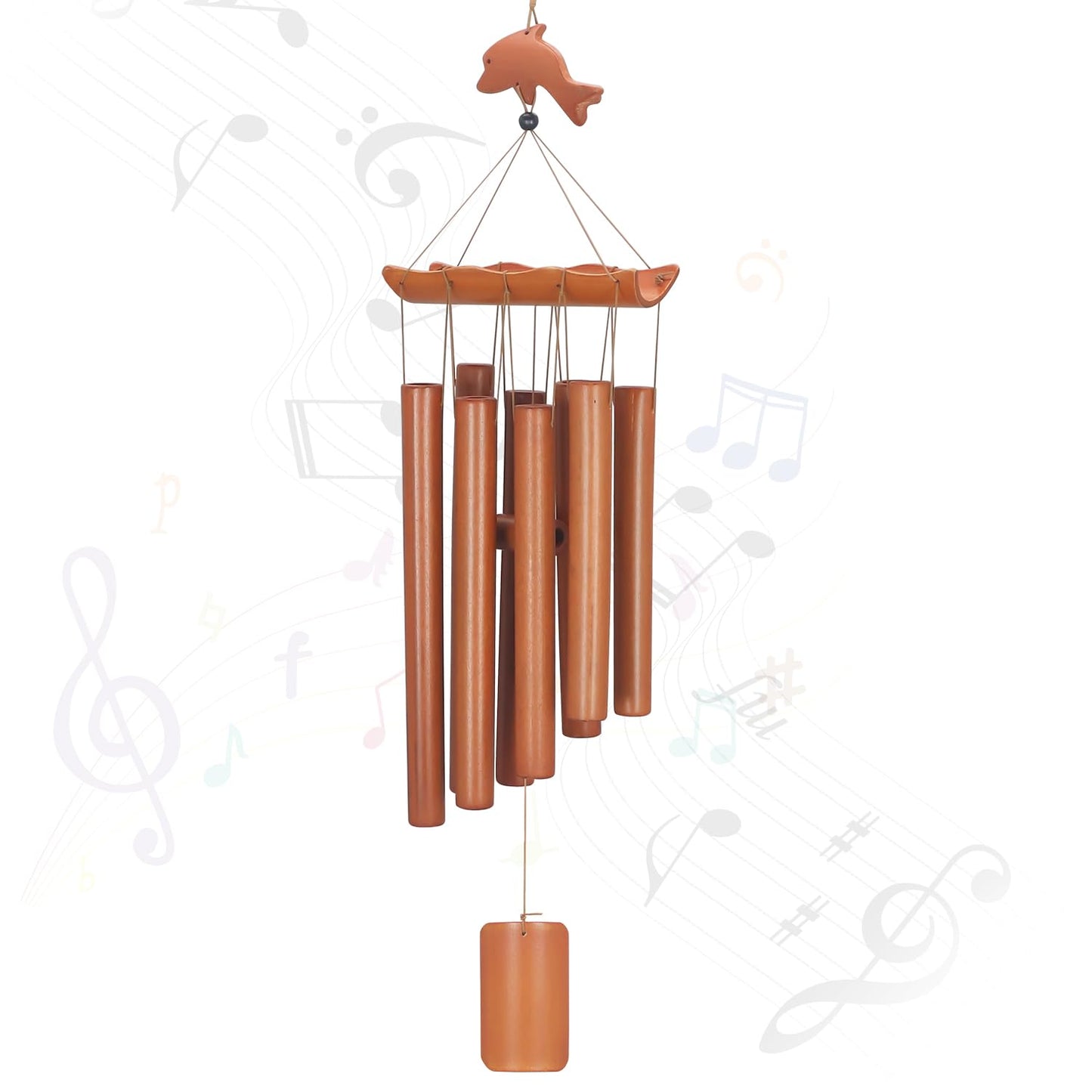 VIREKM Bamboo Wind Chimes for Outside,Decorations for Patio Porch