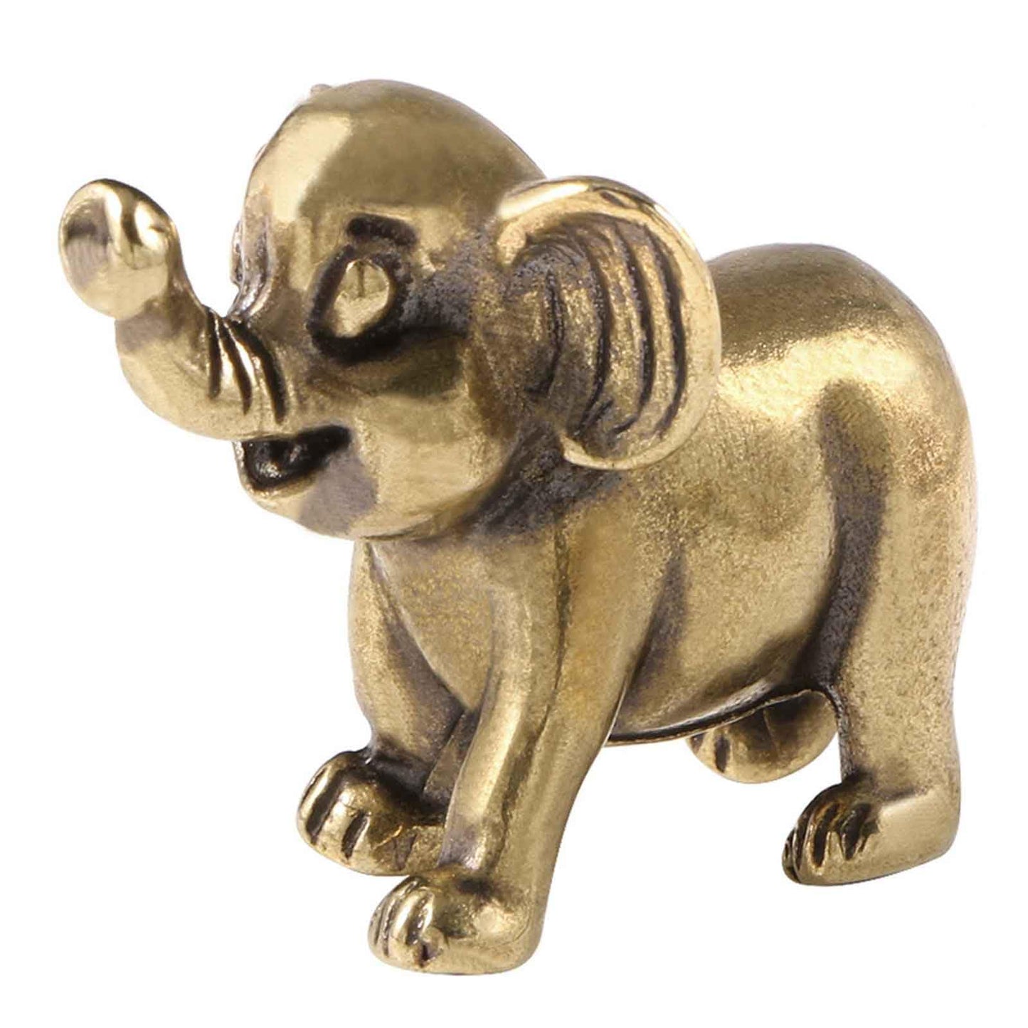 SnowOwl Brass Dog Figurine 1pcs, Small Statue House Sculptures, Animal Ornament Figurine Tea Pet Home Decor Table Office Decorative Collectible or Elders (dog-07)