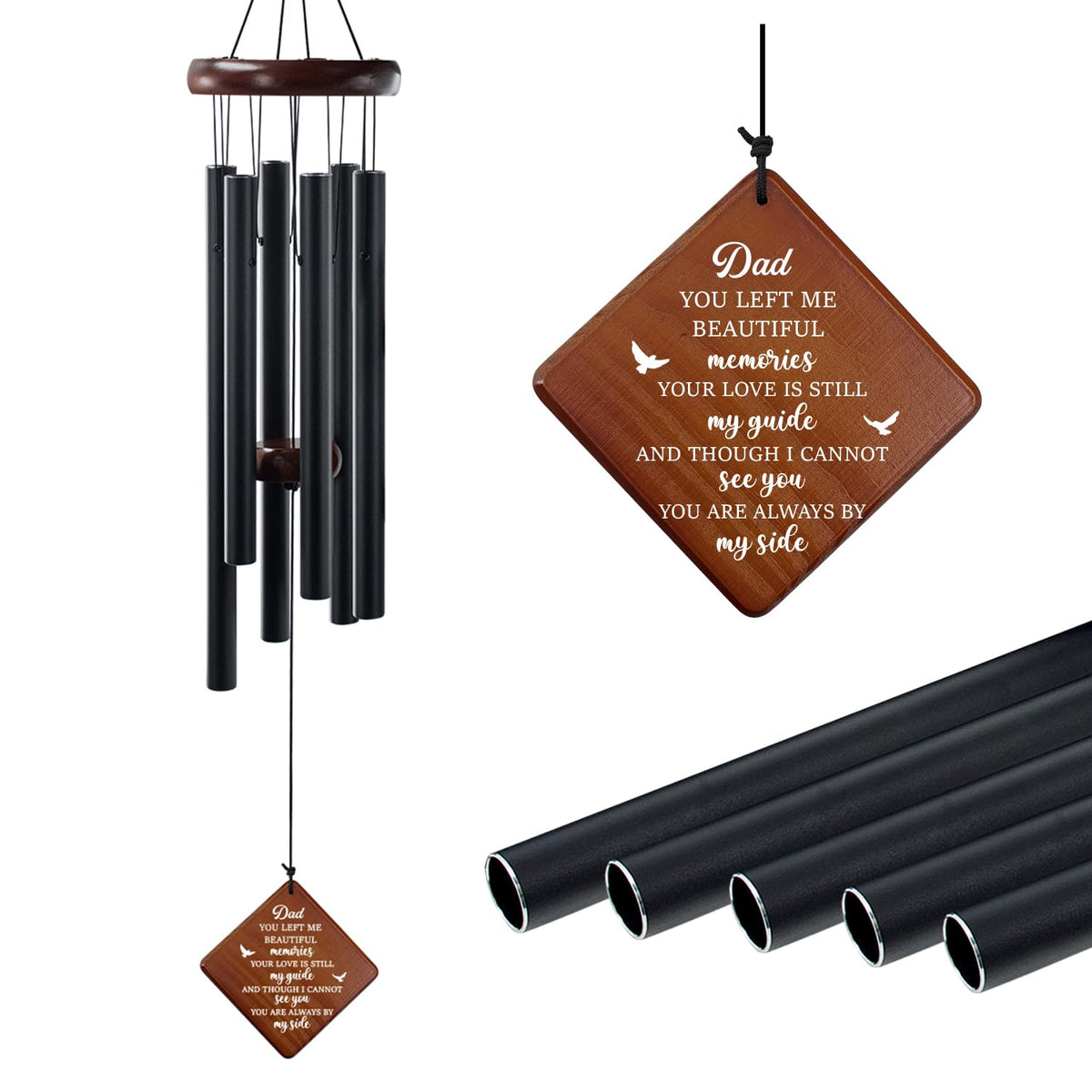Memorial Wind Chimes for Outside, 36" Memorial Gifts for Loss of Loved One