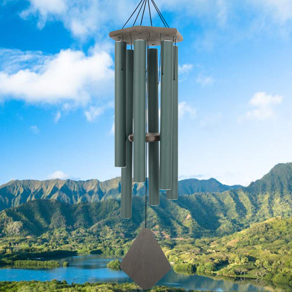 Memorial Wind Chimes 30 inch Black Deep Tone Sympathy Gift Patio Porch Home