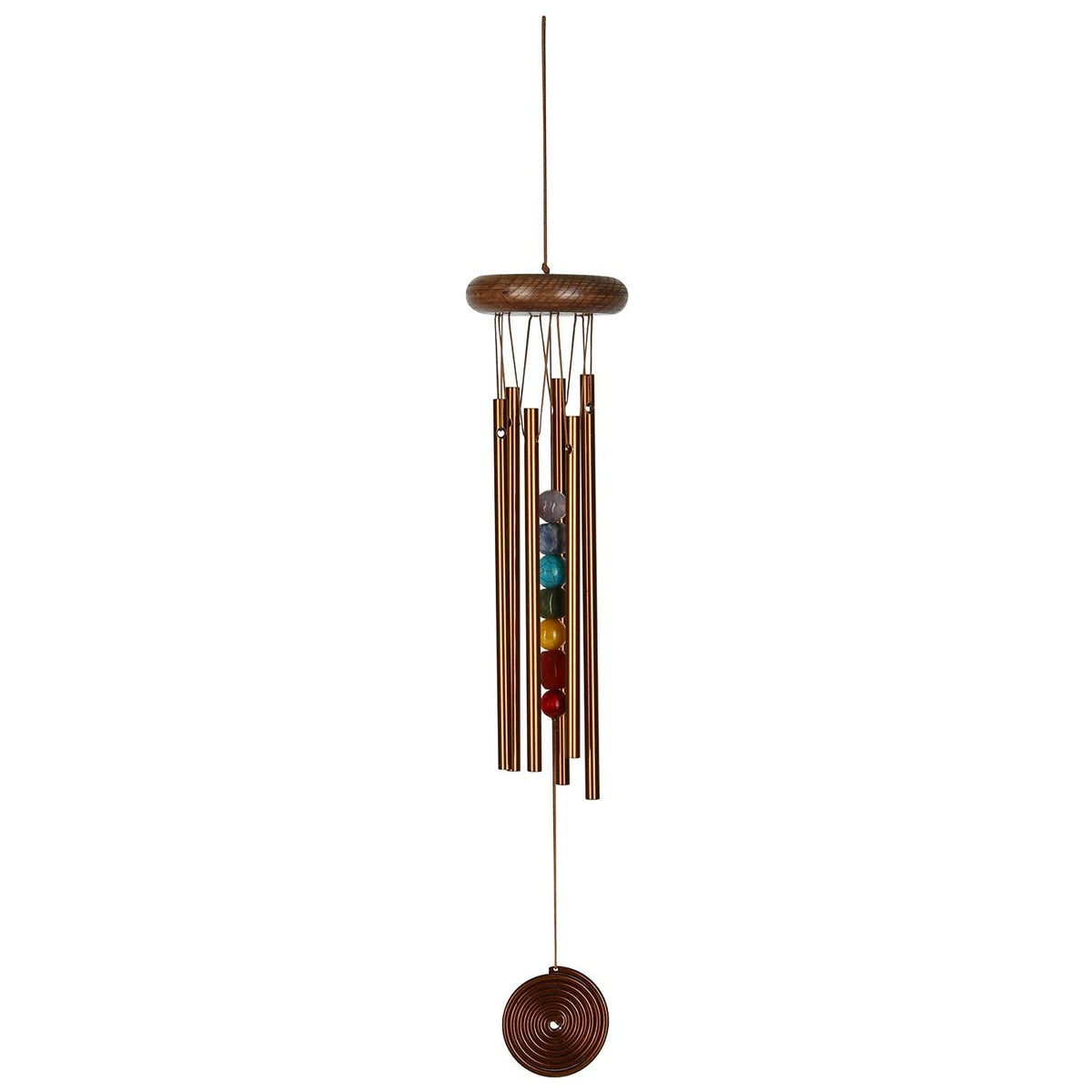 Woodstock Chimes Signature Collection, Woodstock Chakra Chime, 17'' Bronze Eastern Energies Wind Chimes for Outdoor, Patio, Home Garden Decor (CC7BR)