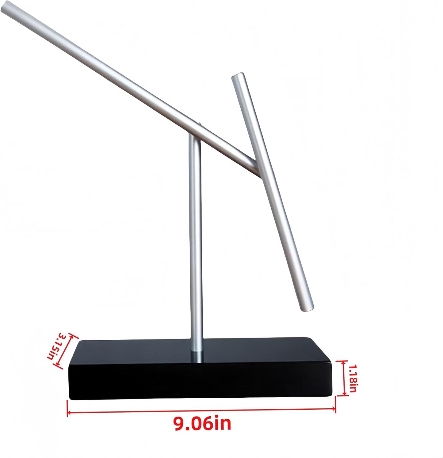 CulinaryEdge Kinetic Energy Sculpture Pendulum Ornament Desktop Pendant Silent Metal Desk Toy Chaotic Pendulum Battery Powered Desktop Decor for Office Home