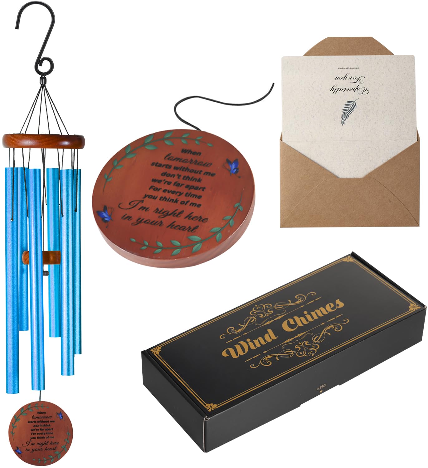 Memorial Wind Chimes, Sympathy Gift for Loss of Loved One, Outdoor Garden