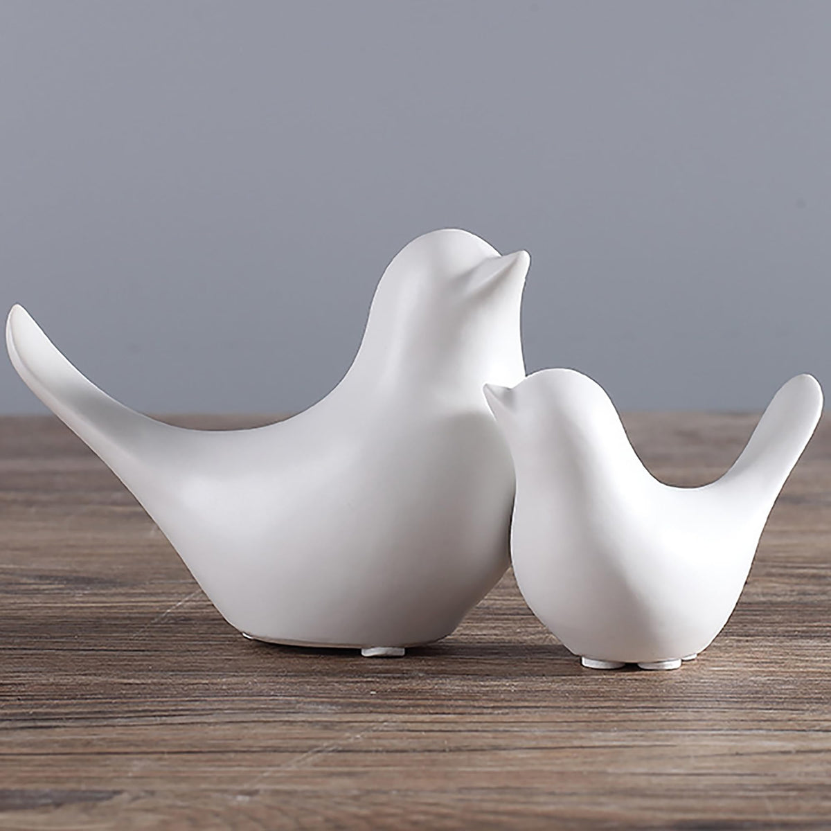 FANTESTICRYAN Small Birds Statues Home Decor, Modern Style, Black, S&L