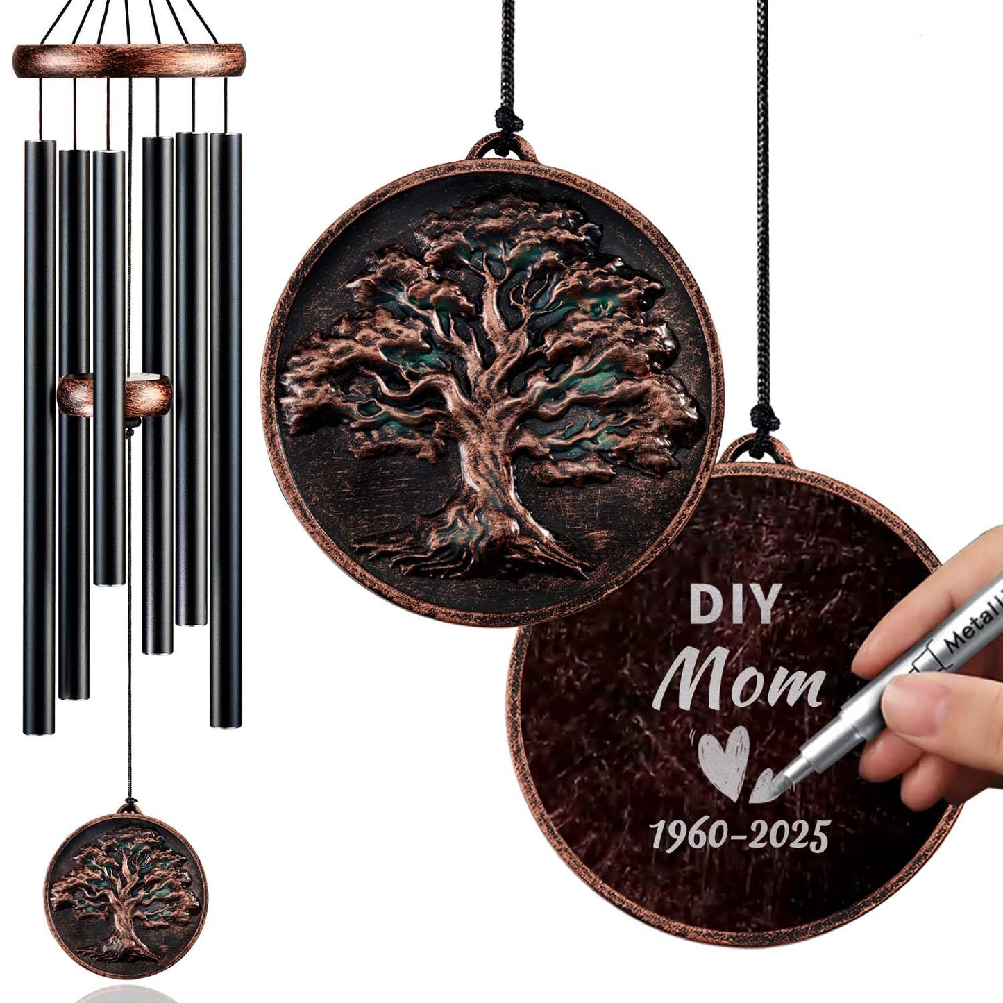32”Hummingbird Wind Chimes for Outside, Gifts for Women Mom Grandma